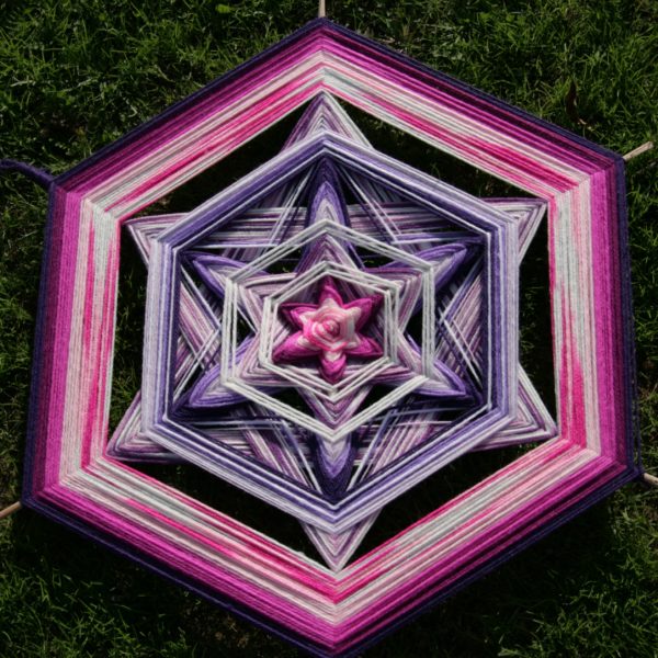 Mandala fiore rosa e lilla