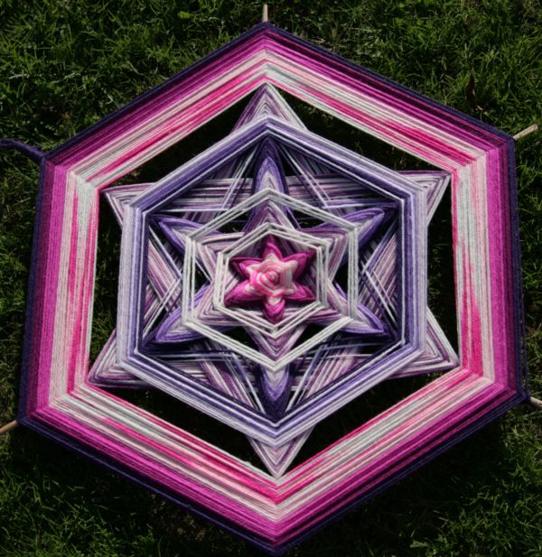 Mandala fiore rosa e lilla
