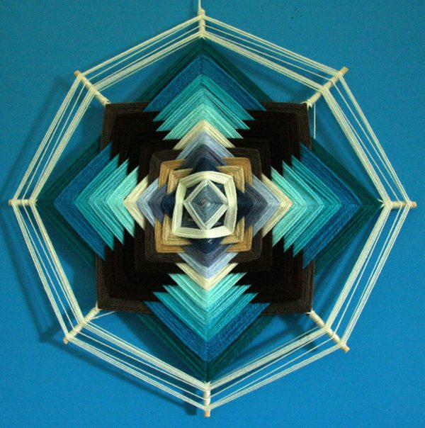 Mandala frecce blu